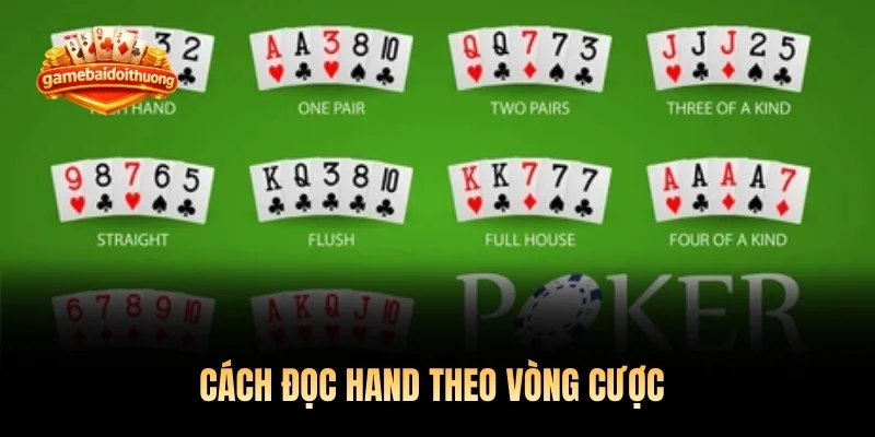 Cách đọc hand theo vòng cược (Pre-Flop – Flop – Turn – River)